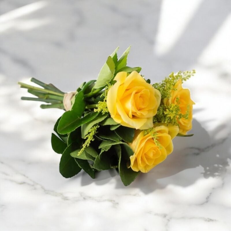 Buquê 3 Rosas Amarelas