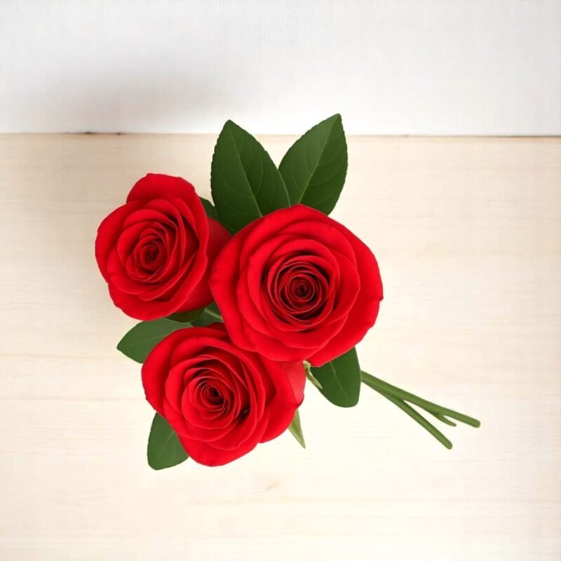 Buquê 3 Rosas Vermelhas