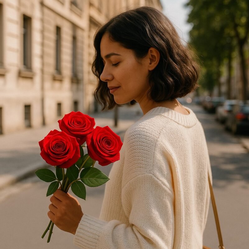 Buquê 3 Rosas Vermelhas - Imagem 2
